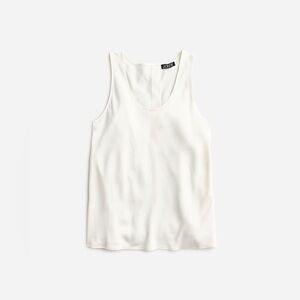 J. Crew Womens Sleeveless Shell Top In Everyday Crepe BP574 Size XL In Ivory NWT